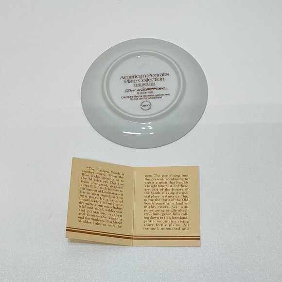 Avon American Portraits Plate Collection 1985 Set Of 5 Including Original Boxes - Picture 7 of 15